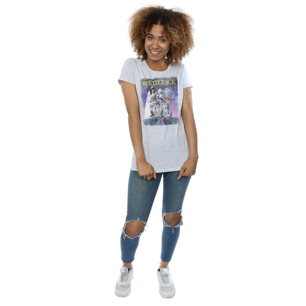 Beetlejuice Womens/Ladies Distressed Poster Cotton T-Shirt