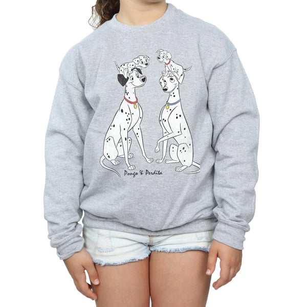 Disney Girls 101 Dalmatians Classic Pongo And Perdita Sweatshirt