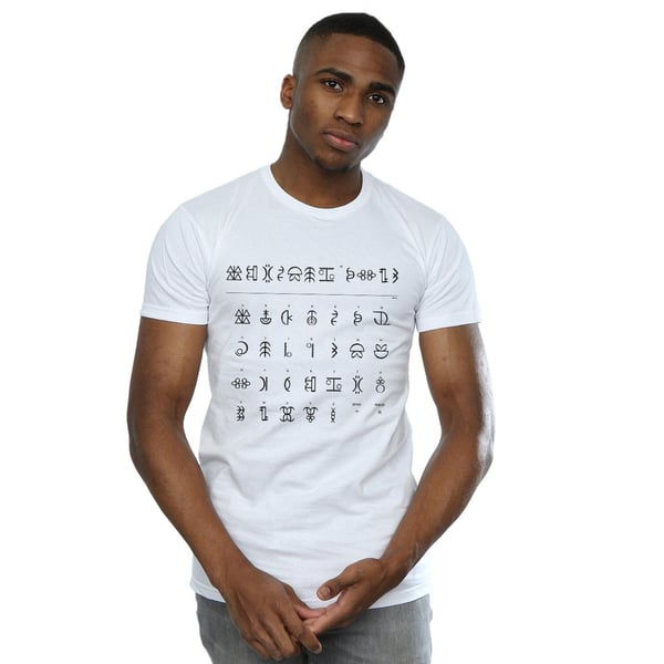 Disney Mens Artemis Fowl Gnommish Alphabet T-Shirt