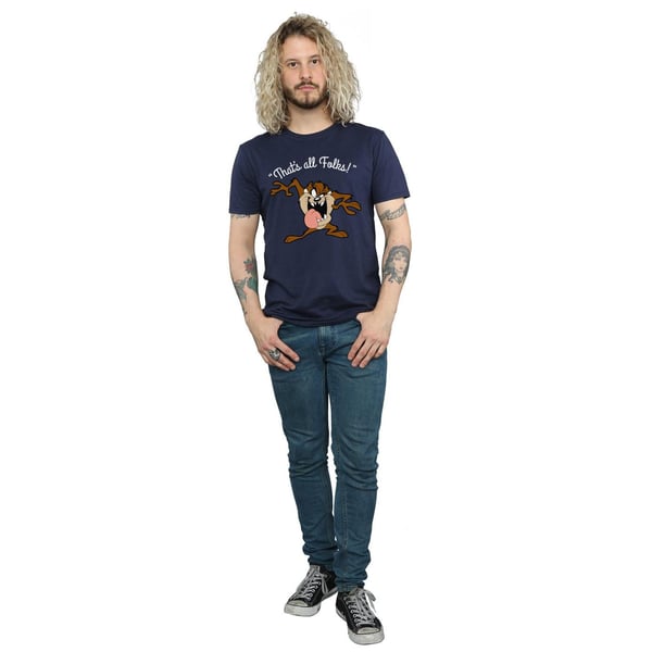 Looney Tunes Mens That´s All Folks Taz Cotton T-Shirt