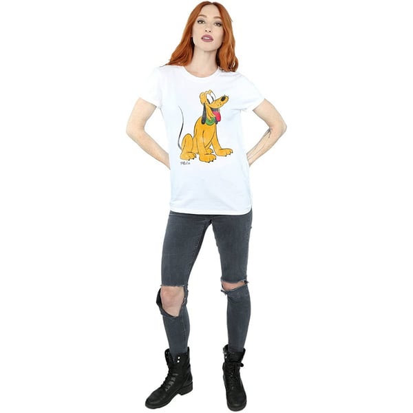 Disney Womens/Ladies Classic Pluto Cotton Boyfriend T-Shirt