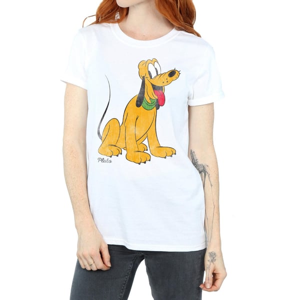 Disney Womens/Ladies Classic Pluto Cotton Boyfriend T-Shirt