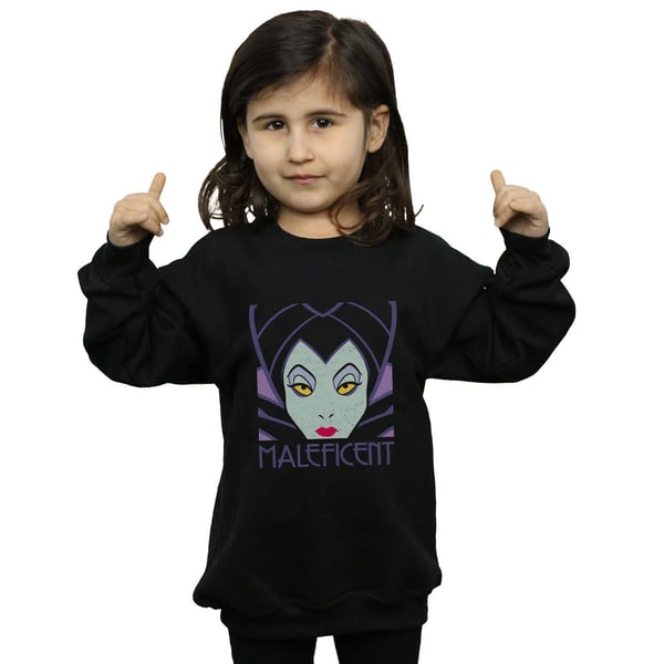 Disney Girls Maleficent Cropped Head Sweatshirt