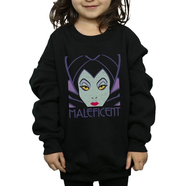 Disney Girls Maleficent Cropped Head Sweatshirt