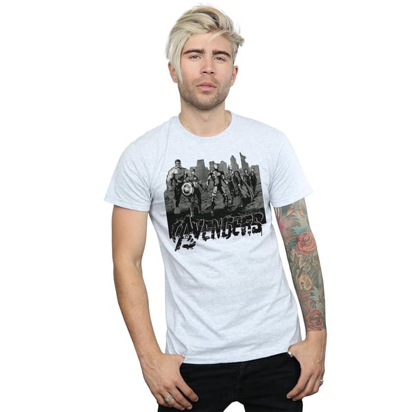 Marvel Mens Avengers Mono Team Art T-paita