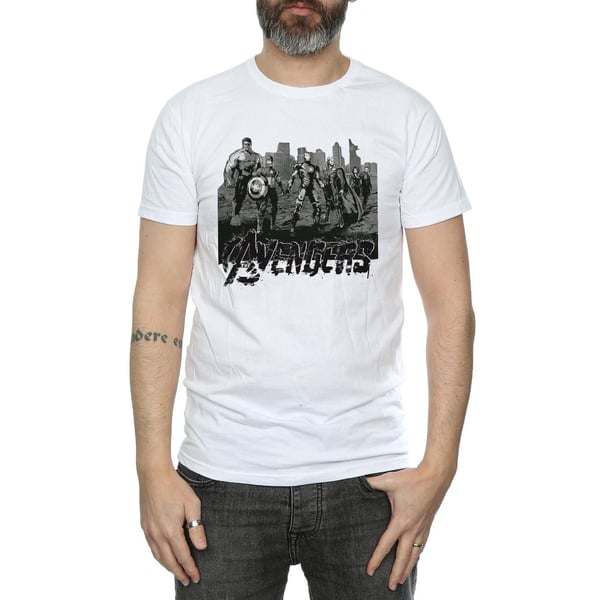Marvel Mens Avengers Mono Team Art T-paita