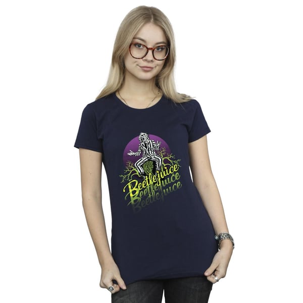 Beetlejuice Womens/Ladies Purple Circle Cotton T-Shirt