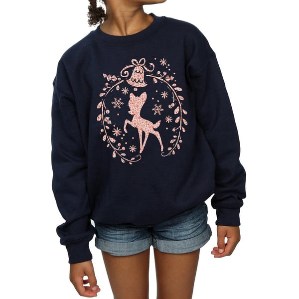 Disney Girls Bambi Christmas Wreath Sweatshirt