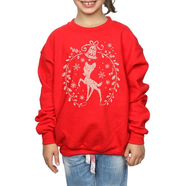 Disney Girls Bambi Christmas Wreath Sweatshirt