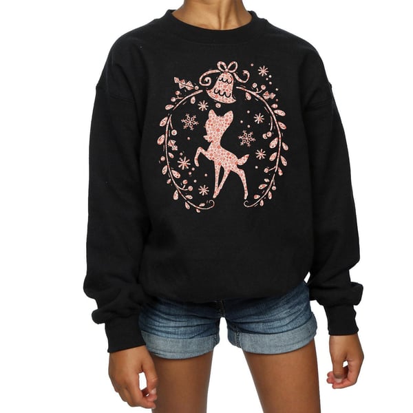 Disney Girls Bambi Christmas Wreath Sweatshirt