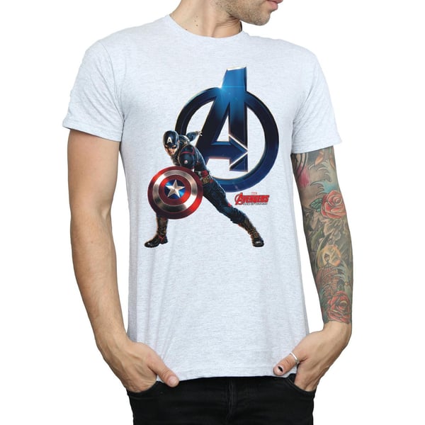 Marvel Mens Captain America Pose T-Shirt
