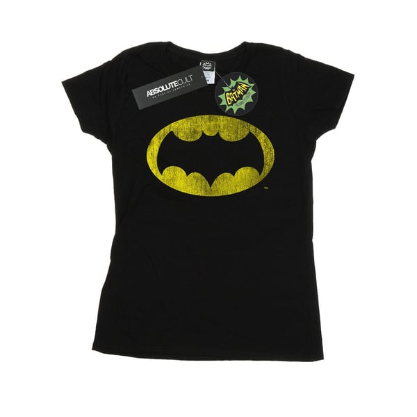 DC Comics Womens/Ladies Batman TV Series Distressed Logo Cotton T-Shirt