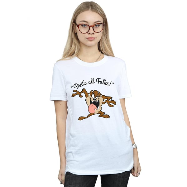 Looney Tunes Womens/Ladies That´s All Folks Taz Cotton Boyfriend T-Shirt
