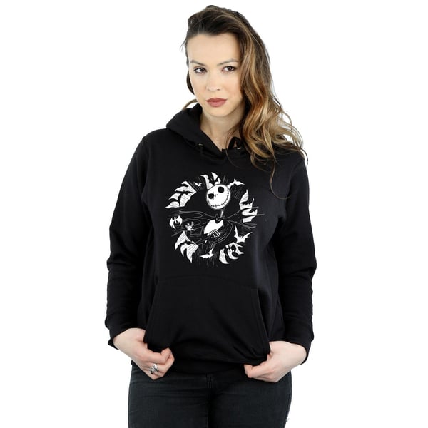 Disney Womens/Ladies Nightmare Before Christmas Jack Bat Circle Hoodie