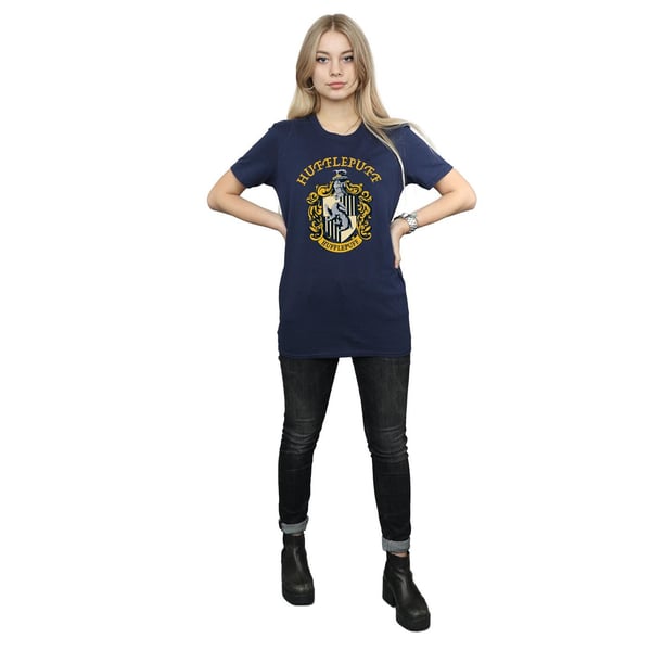 Harry Potter Womens/Ladies Hufflepuff Cotton Boyfriend T-Shirt