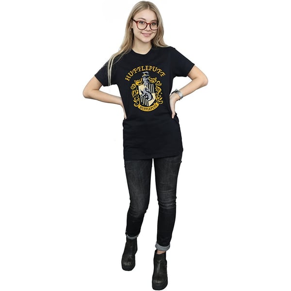 Harry Potter Womens/Ladies Hufflepuff Cotton Boyfriend T-Shirt
