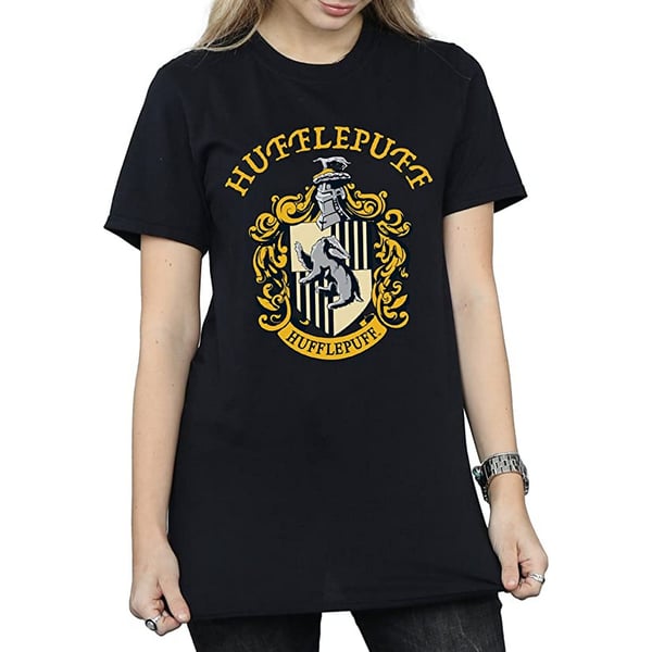 Harry Potter Womens/Ladies Hufflepuff Cotton Boyfriend T-Shirt