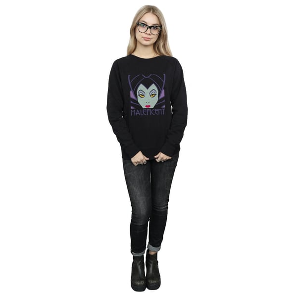 Disney Womens/Ladies Maleficent Cropped Head Sweatshirt