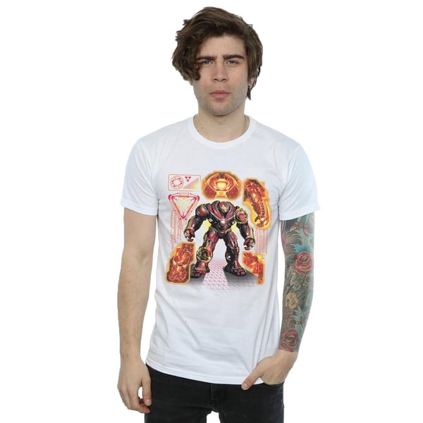 Marvel Mens Avengers Infinity War Hulkbuster Blueprint T-Shirt
