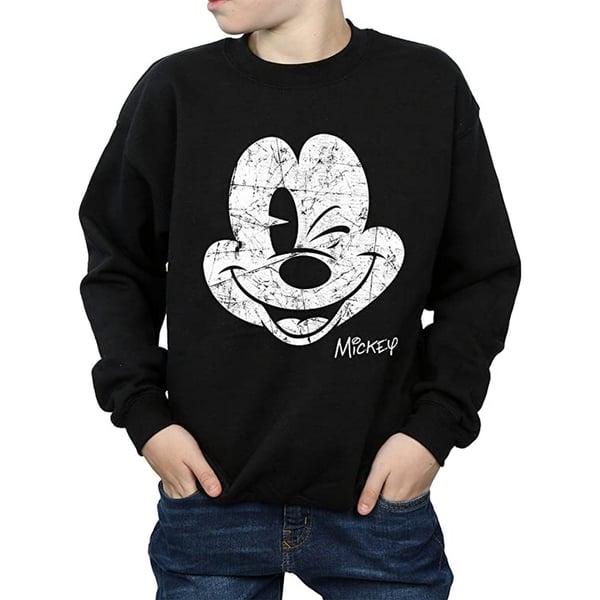 Disney Boys Mickey Mouse Face Cotton Sweatshirt