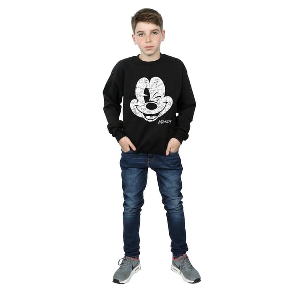 Disney Boys Mickey Mouse Face Cotton Sweatshirt