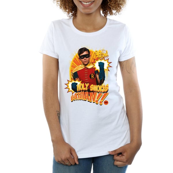 DC Comics Womens/Ladies Batman TV Series Holy Smokes Cotton T-Shirt