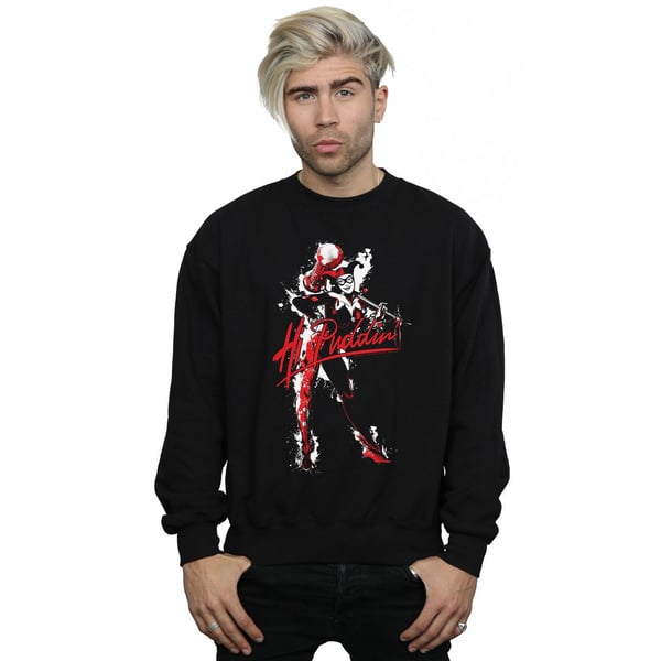 DC Comics Mens Harley Quinn Hi Puddin Sweatshirt