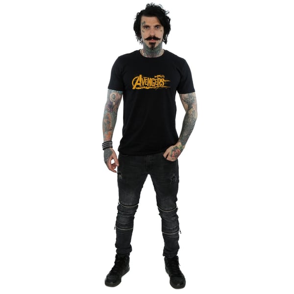 Marvel Mens Avengers Infinity War Oranssi Logo T-paita