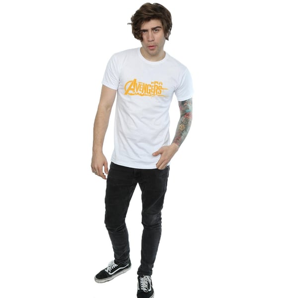 Marvel Mens Avengers Infinity War Oranssi Logo T-paita