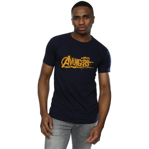 Marvel Mens Avengers Infinity War Oranssi Logo T-paita