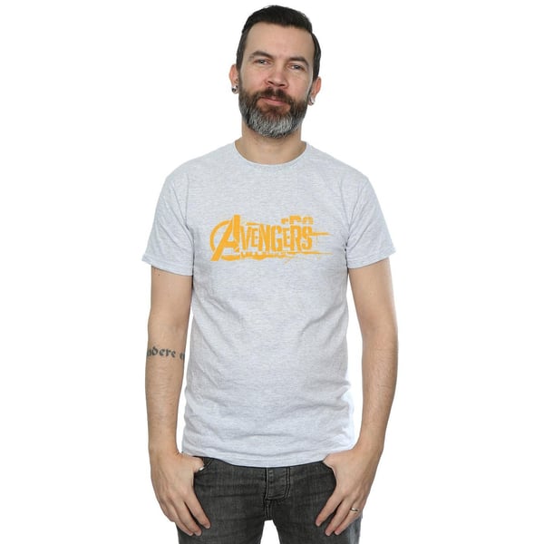 Marvel Mens Avengers Infinity War Oranssi Logo T-paita