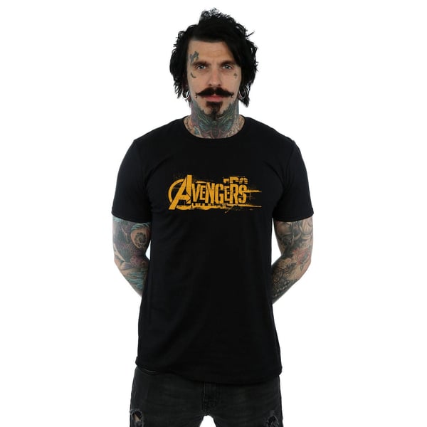 Marvel Mens Avengers Infinity War Oranssi Logo T-paita