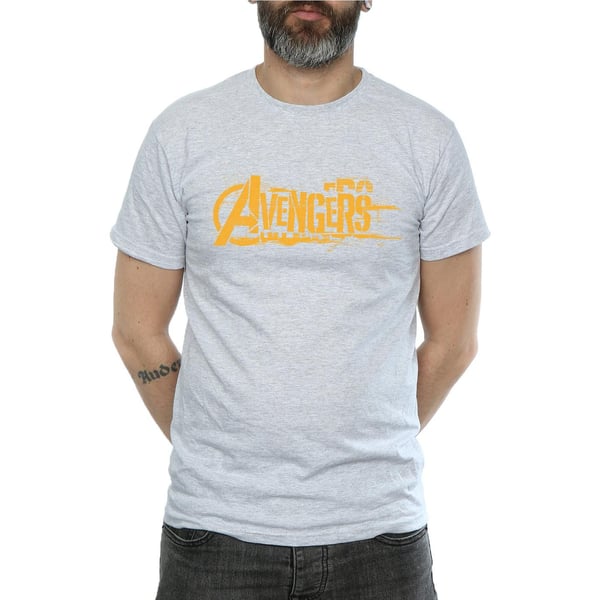 Marvel Mens Avengers Infinity War Oranssi Logo T-paita