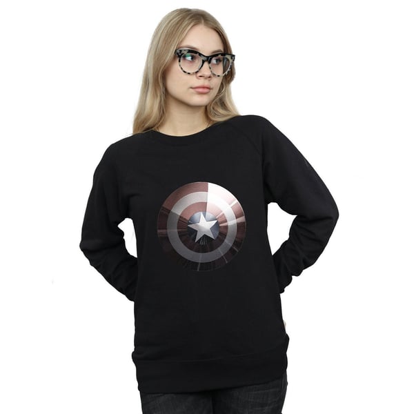 Marvel Womens/Ladies Captain America Shield Shiny Sweatshirt