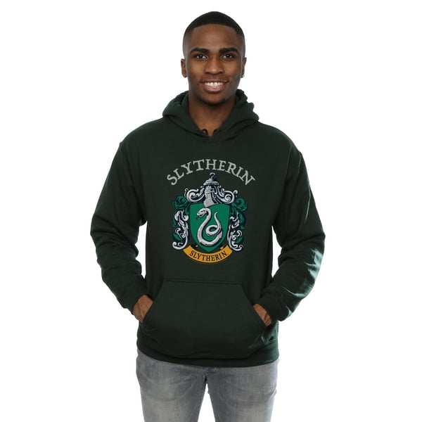 Harry Potter Mens Slytherin Crest Hoodie