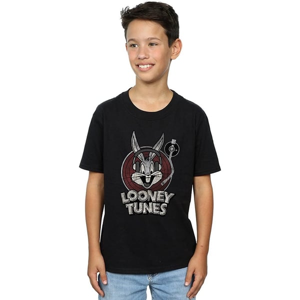 Looney Tunes Boys Bugs Bunny Circle Cotton Logo T-Shirt