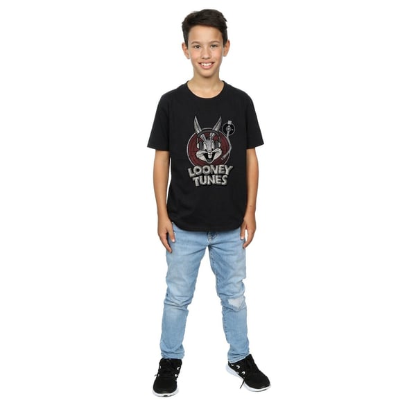 Looney Tunes Boys Bugs Bunny Circle Cotton Logo T-Shirt