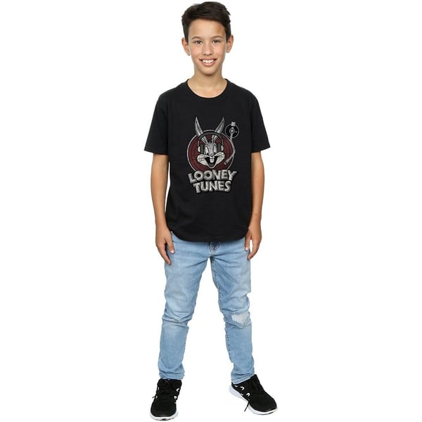 Looney Tunes Boys Bugs Bunny Circle Cotton Logo T-Shirt