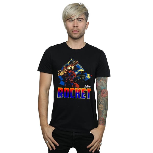 Marvel Mens Avengers Infinity War Rocket -hahmo T-paita