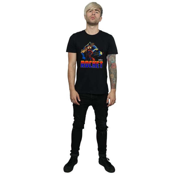 Marvel Mens Avengers Infinity War Rocket -hahmo T-paita