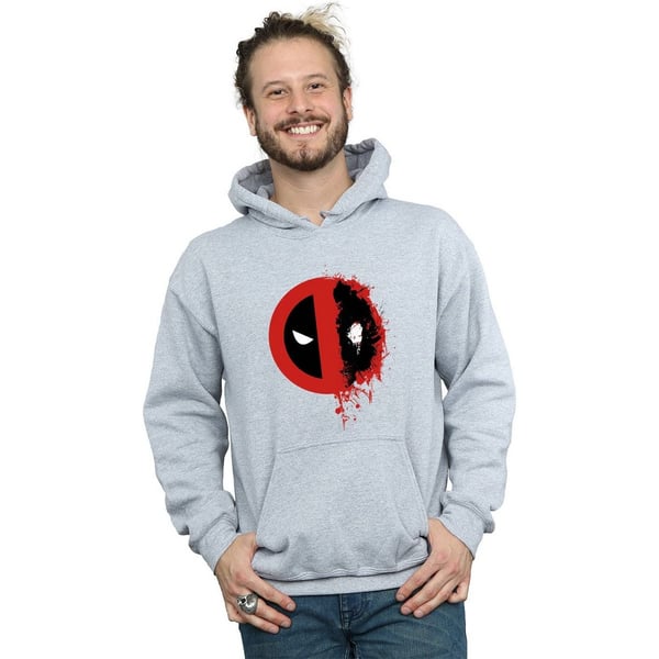 Deadpool Mens Paint Splatter Logo Hoodie