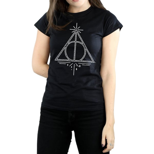 Harry Potter Womens/Ladies Deathly Hallows Cotton T-Shirt