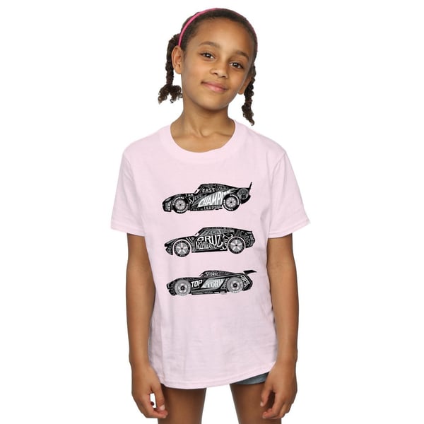 Disney Girls Cars Text Racers Cotton T-Shirt