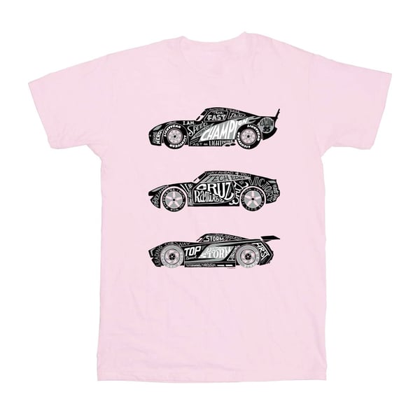 Disney Girls Cars Text Racers Cotton T-Shirt