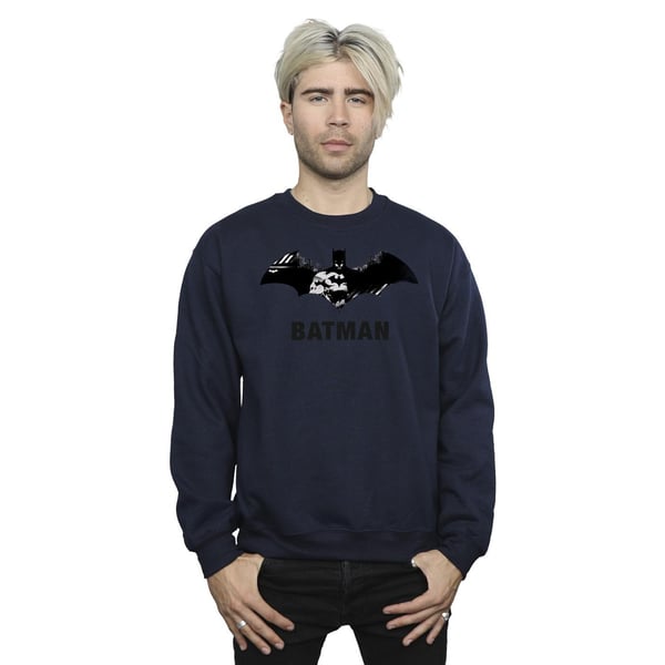 DC Comics Mens Batman Black Stare Logo Sweatshirt