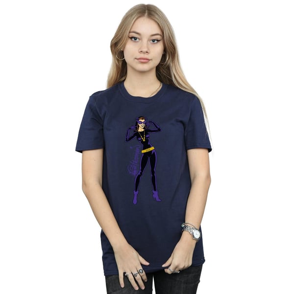 DC Comics Womens/Ladies Catwoman Happy Pose Cotton Boyfriend T-Shirt