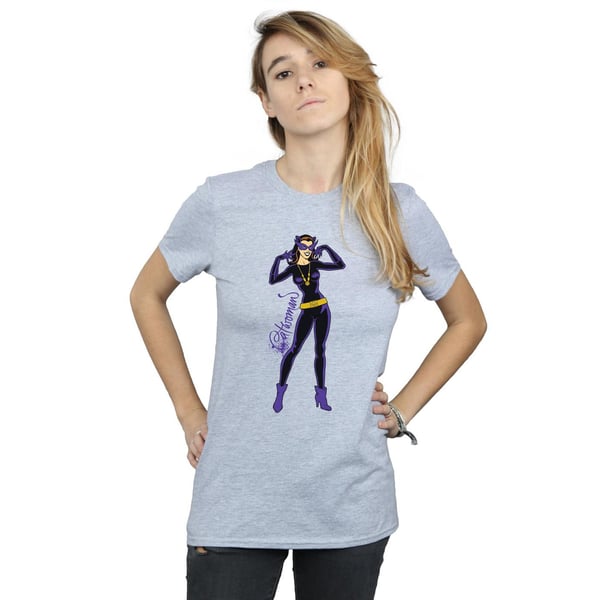 DC Comics Womens/Ladies Catwoman Happy Pose Cotton Boyfriend T-Shirt