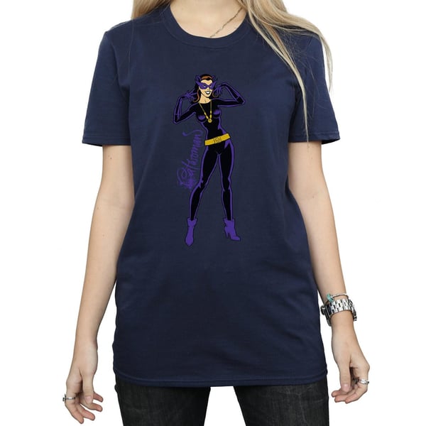 DC Comics Womens/Ladies Catwoman Happy Pose Cotton Boyfriend T-Shirt