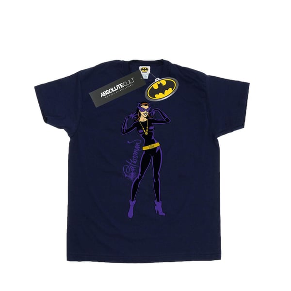 DC Comics Womens/Ladies Catwoman Happy Pose Cotton Boyfriend T-Shirt