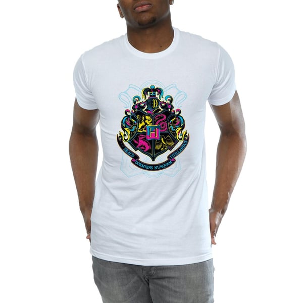 Harry Potter Mens Hogwarts Crest Cotton T-Shirt